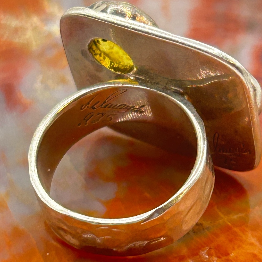 Artistic Multi Gemstone Ring, Sterling Silver - S… - image 4